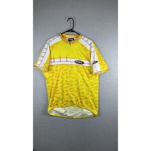 Primal Wear Road Kill‎ Cycling Jersey Mens XL Yellow 1/4 Zip Bike Shirt Top